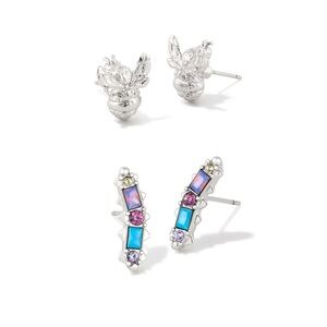 Kendra Scott Devin White Rhodium Plated Stud Earrings